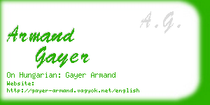 armand gayer business card